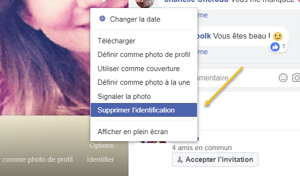 Supprimer l'identification 